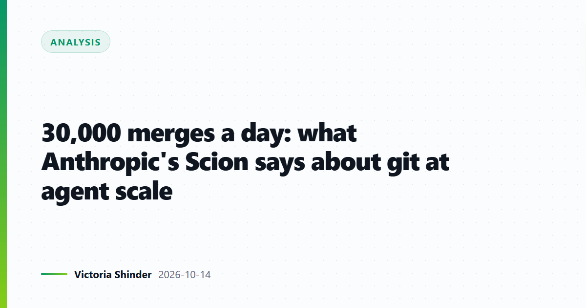 30,000 merges a day: what Anthropic's Scion says about git at agent scale