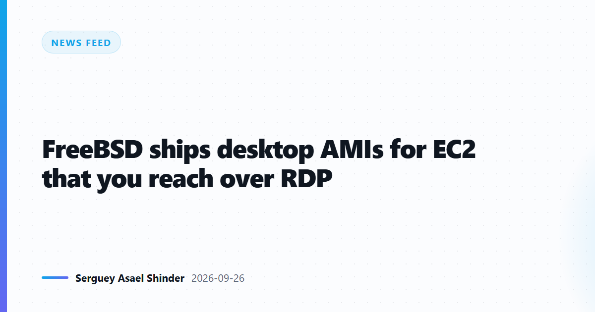 FreeBSD ships desktop AMIs for EC2 that you reach over RDP