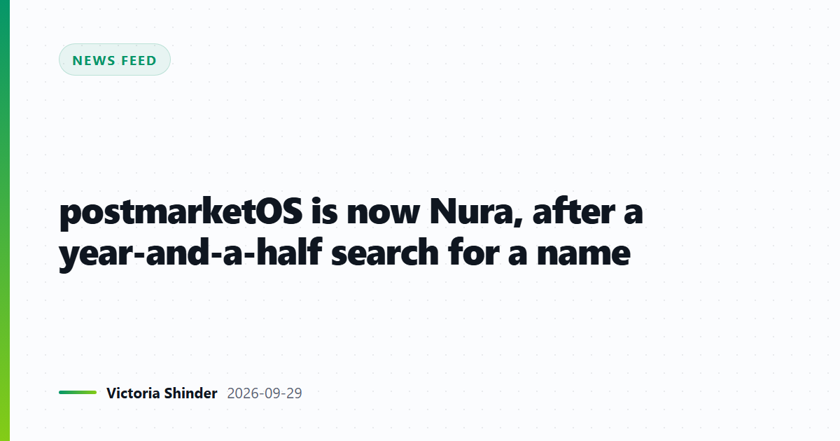 postmarketOS is now Nura, after a year-and-a-half search for a name